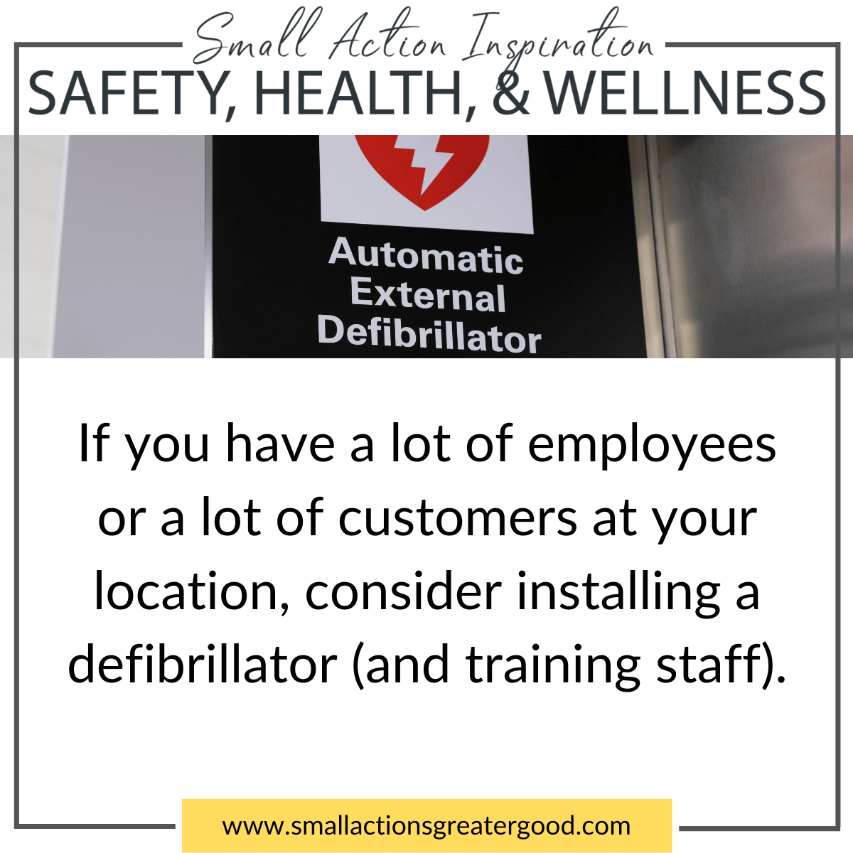 Install a Defibrillator at Work